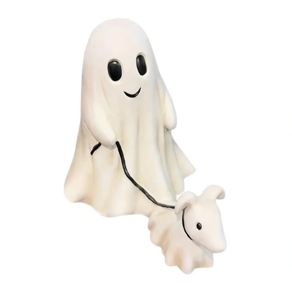 NWT. GOBLIN & GHOUL Ghost Figurine Walking Dog